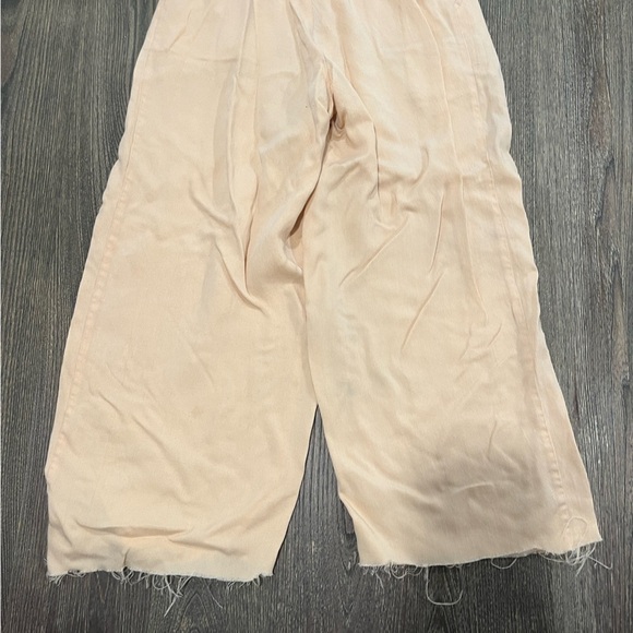 Assembly Womens Wide Leg Corduroy Pants High Rise Raw Hem Rayon Cream Size XS - Picture 11 of 12